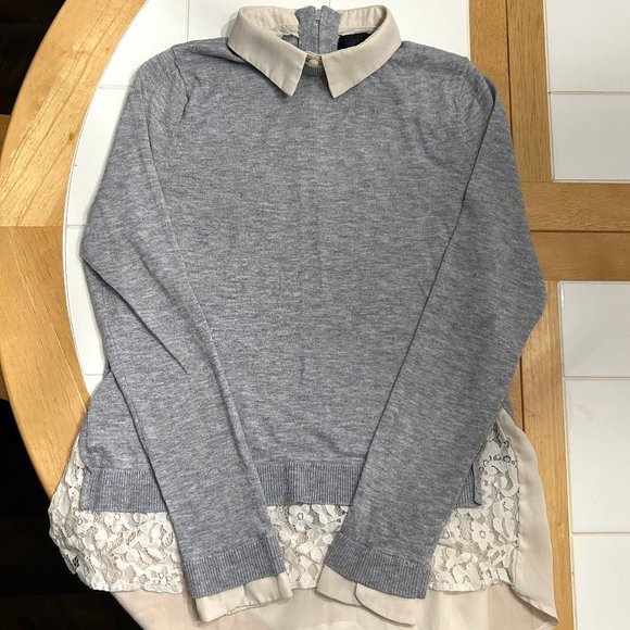 Topshop Lace Hybrid Shirt Sweater Jumper ASO Clara Oswald - Picture 3 of 10